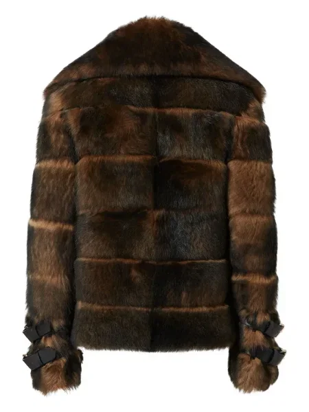 Geacă Fendi cu cataramă maro