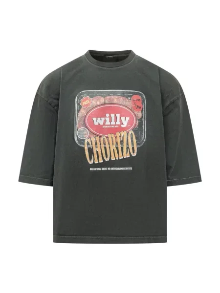 Koszulka Willy Chavarria z krótkim rękawem czarna