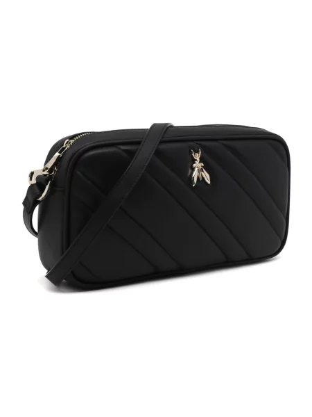 Torebka crossbody Patrizia Pepe skórzana czarna