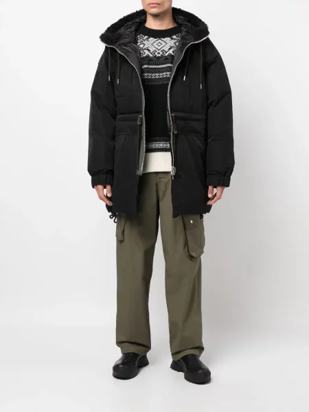 Parka Sacai izoliuoti juoda