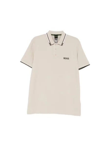 Koszulka polo Boss beżowa