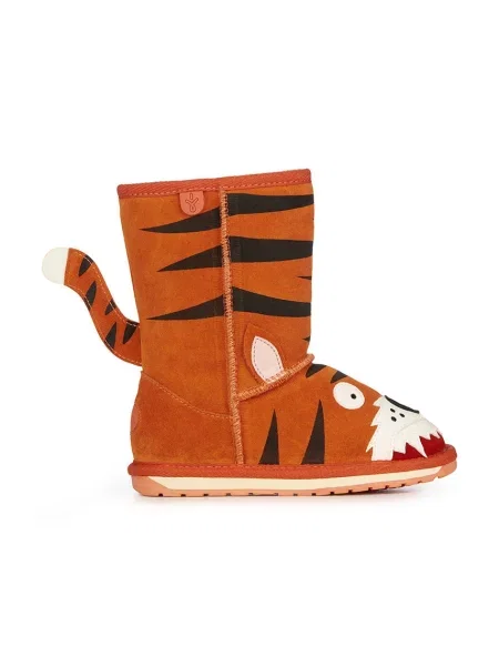 Emu Australia Detské semišové snehule Tiger oranžová