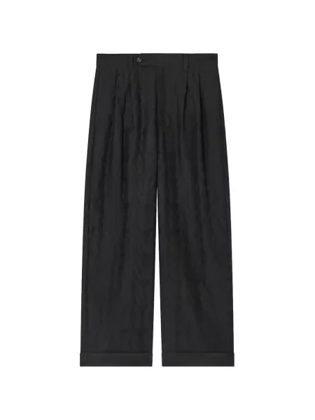 Pantaloni Giorgio Armani din jacard negru