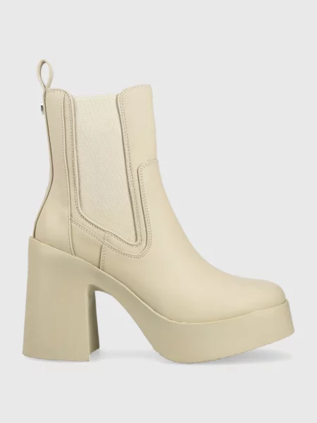 Боти челси Steve Madden Climate с висок бежово