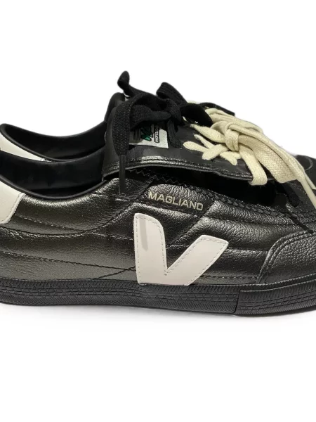 Fűzős csipkés sneaker Veja szürke