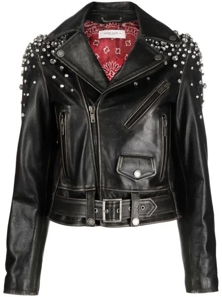 Geanta de piele Golden Goose negru