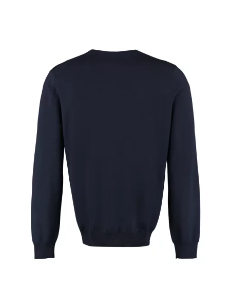 Sweter The (alphabet) wełniany niebieski
