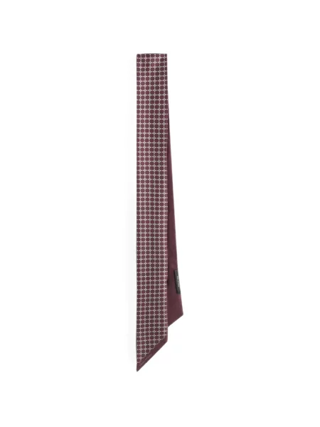 Fular Tagliatore de mătase cu imagine cu imprimeu geometric roșu