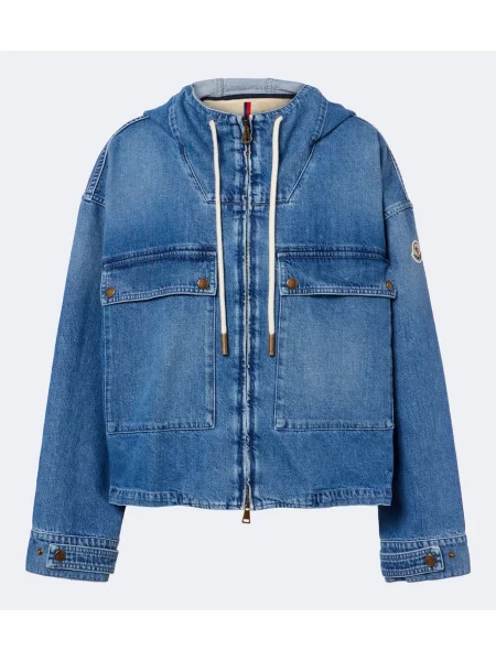 Geacă de blugi Moncler albastru