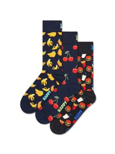 Happy Socks Ponožky námornícka modrá / žltá / červená / biela