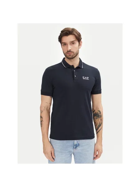 Emporio Armani Polo majica PJVUZ Mornarsko Slim Fit modra