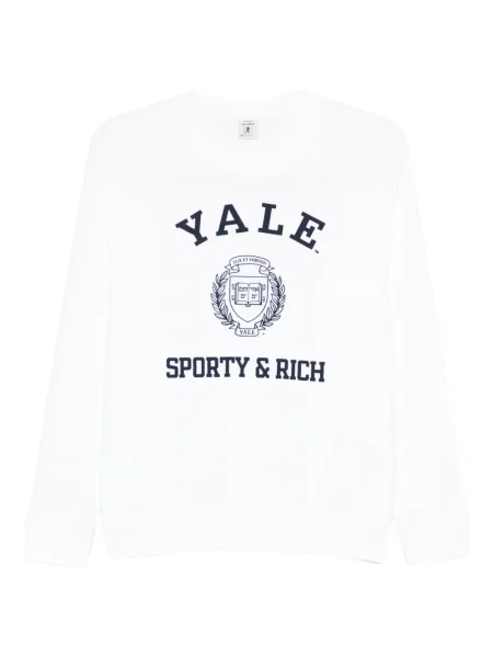 Hanorac Sporty & Rich cu imagine alb