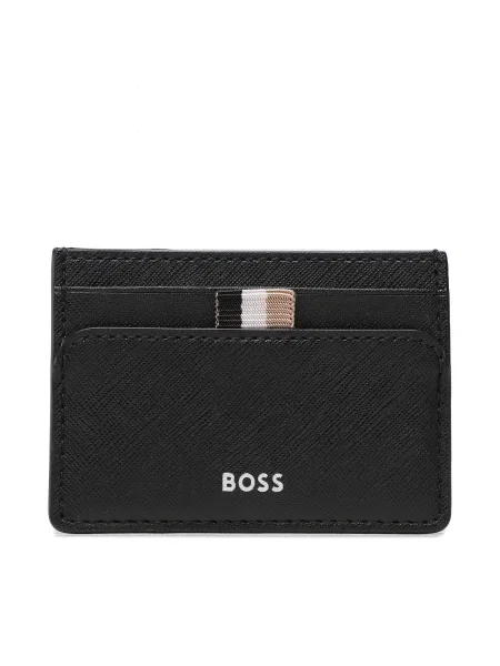 Bőr pénztárca Boss fekete