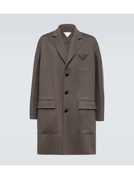 Palton Bottega Veneta de lână gri