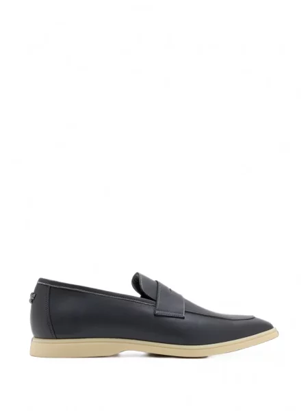 Pantofi loafer Bougeotte din piele gri