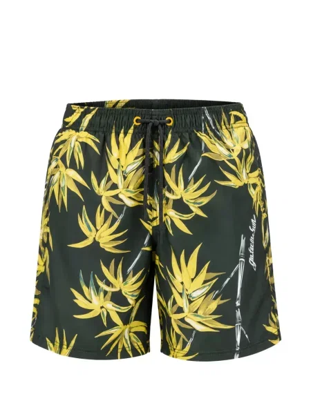 Slip de baie Sundek cu model floral cu imagine cu cordon verde