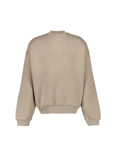 Bluza Fear Of God z okrągłym dekoltem z logo beżowa
