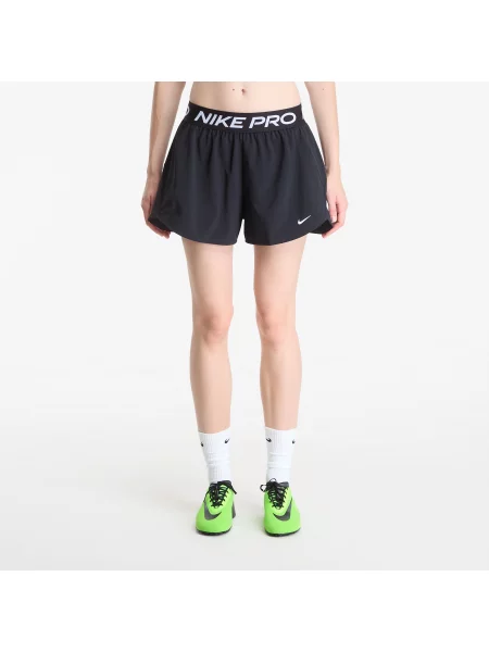 Pantaloni scurți Nike Pro Dri-FIT Mid-Rise Brief-Lined 3" Woven Shorts Black/ White M alb