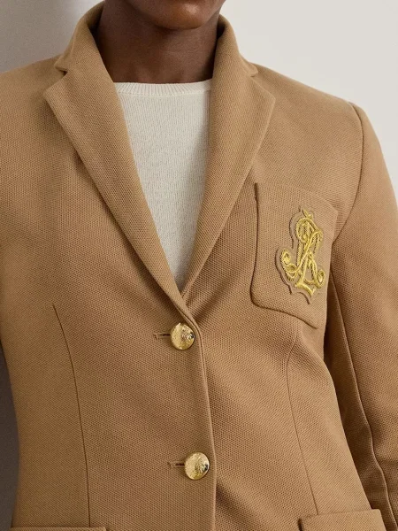 Піджак Lauren Ralph Lauren однобортний однотонний бежевий