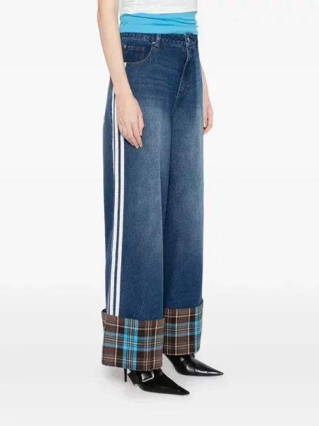 Kardigan Adidas z autografem do biegania w kratkę czerwony