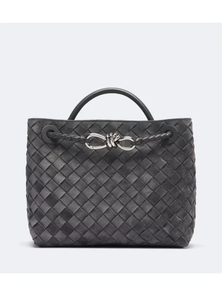 Top Bottega Veneta din piele de căprioară gri