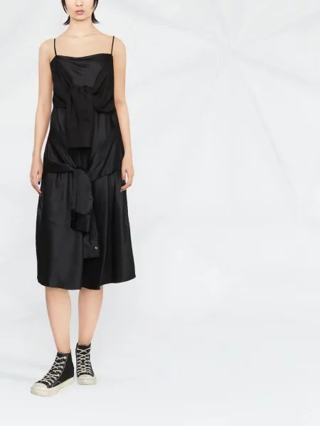 Oblekové šaty Mm6 Maison Margiela černé