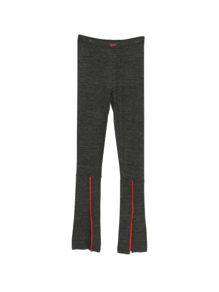 Pantaloni Off-white cu imagine cu crăpătură alb