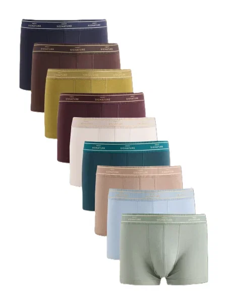 Next Boxeri / crem / bleumarin / albastru deschis / ciocolatiu / galben muștar / verde petrol / verde mentă / roșu burgundy bej