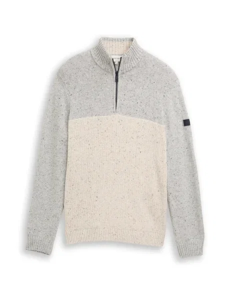 TOM TAILOR Pulover grej / deschis gri