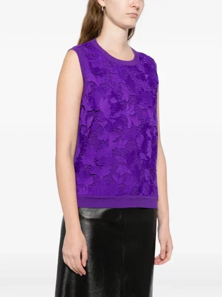 Vestă Oscar De La Renta tricotate violet