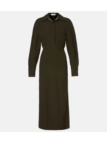 Rochie midi Victoria Beckham până la genunchi de costum verde