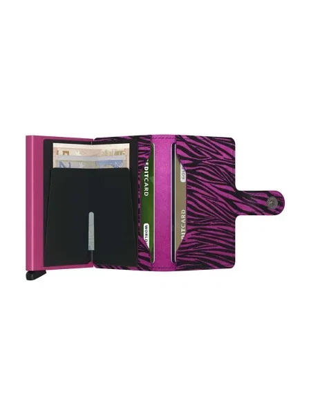Secrid bőr pénztárca Miniwallet Zebra Fuchsia rózsaszín