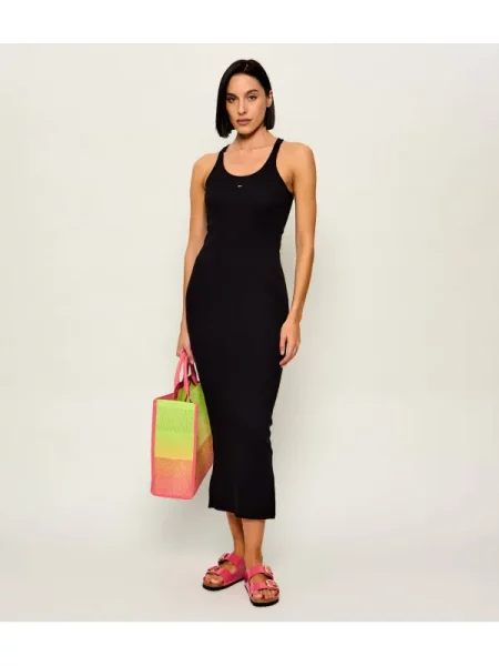 Tommy Jeans Nyári ruha Racerback fekete