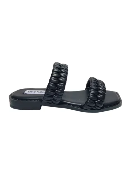Klapki Steve Madden skórzane czarne