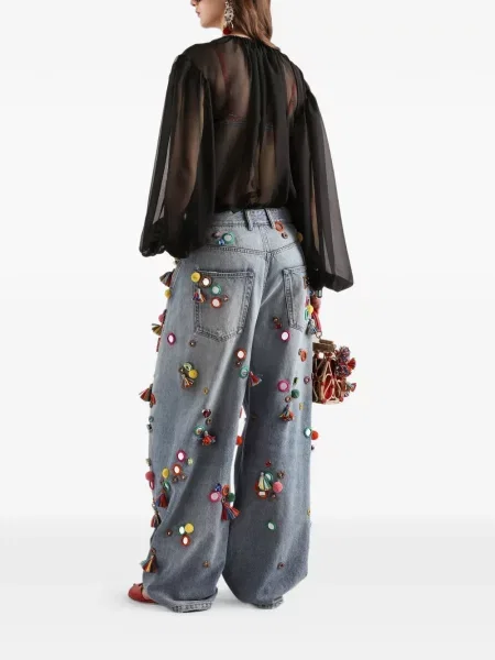Top Dolce & Gabbana de mătase negru