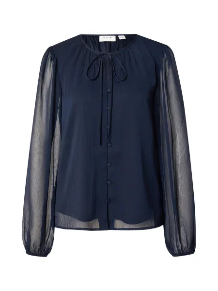 VILA Bluză VIJAVIZZA bleumarin