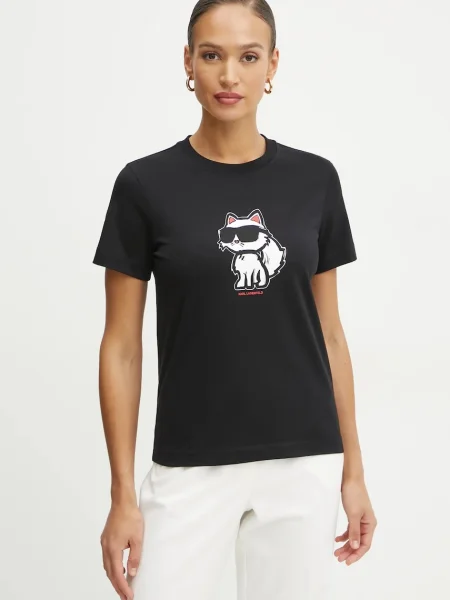 Majica Karl Lagerfeld za žene crna