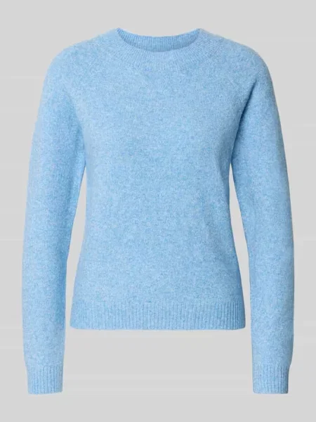Sweter z dzianiny o kroju regular fit z raglanowymi rękawami model ‘DOFFY’ Vero Moda niebieski