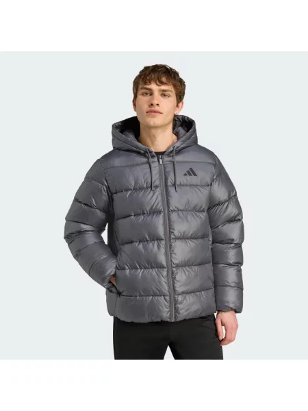 Kurtka z kapturem Essentials CLIMAWARM Synthetic Down Puffer szara