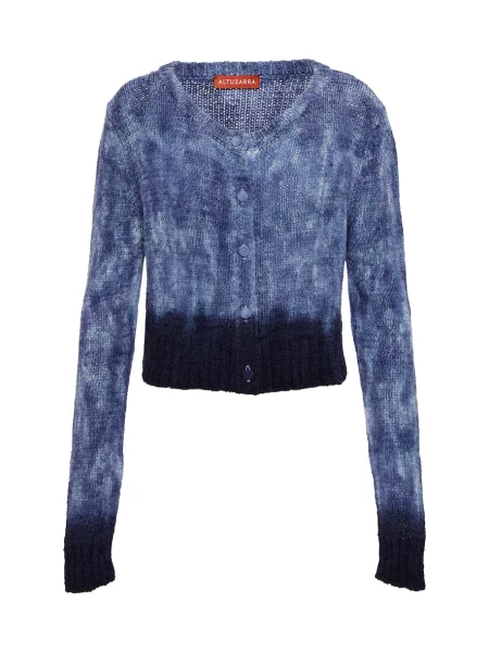 Cardigan Altuzarra de mătase albastru