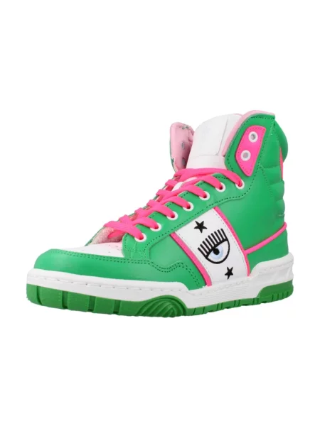 Sneakersy Chiara Ferragni Collection sznurowane zielone