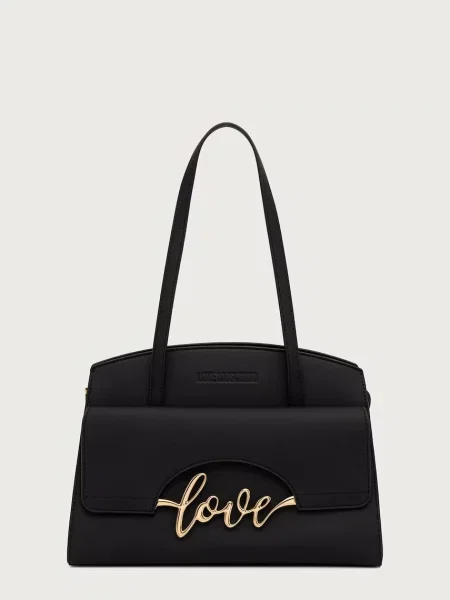 Geantă shopper Love Moschino din piele negru