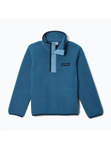 Gyerek polár pulóver Columbia Halvetia II Half Snap Fleece phoenix blue/rainy day. Méret: XS kék