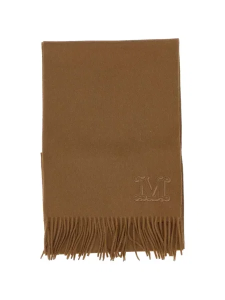 Fular Max Mara cu broderie maro