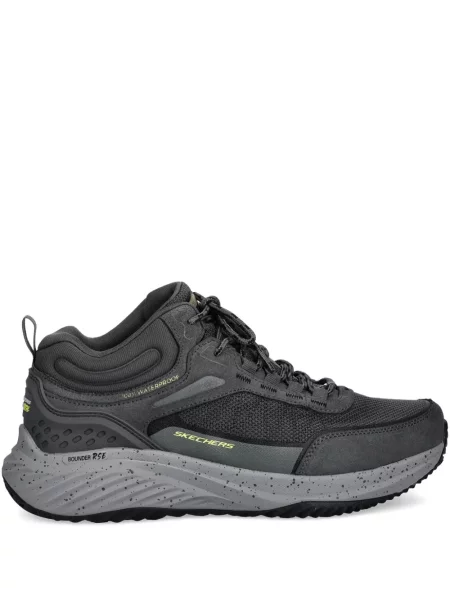 Sneakerși Skechers cu șireturi din dantelă gri