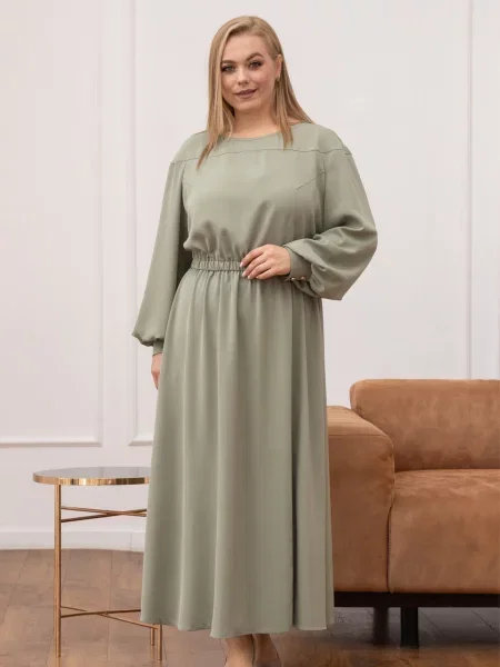 Сукня максі RiMari оливковий віскоза/поліестер