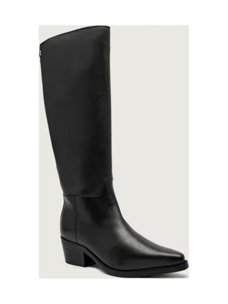 Tommy Hilfiger De piele cizme cowboy negru