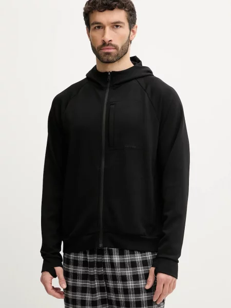 Pulover Calvin Klein Underwear s kapuco črna