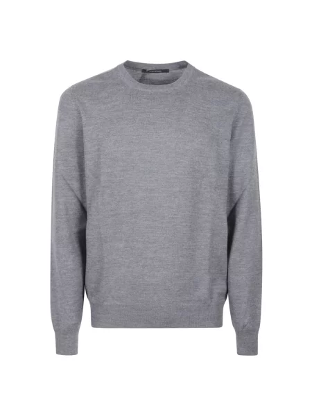 Sweter Tagliatore wełniany szary
