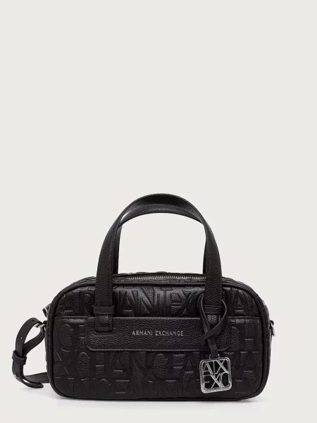 Armani Exchange geantă baguette pentru femei cu imitație de piele maro